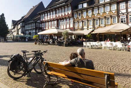 Europaradweg R1, Pause auf dem Einbecker Marktplatz