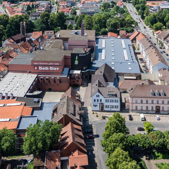 Lutaufnahme vom Gelände der Einbecker Brauerei