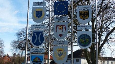 Wappen der Partnerstädte Einbecks