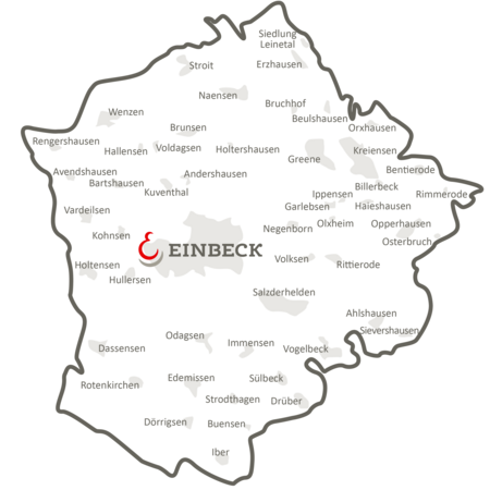 Karte der Einbecker Ortschaften